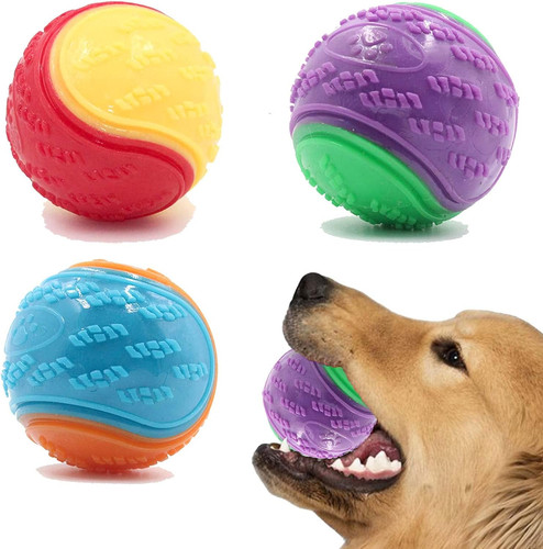3pcs squeaky dog ball - squeaky, ball,